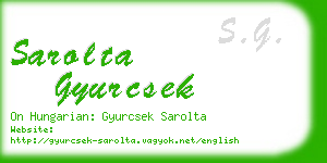 sarolta gyurcsek business card